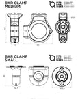Quad Lock 360 Bar Clamp Base V2 - Small