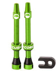CushCore Tubeless Valves (pair) Green - 66mm