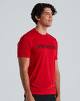 Specialized Men's Wordmark T-Shirt - Flo Red