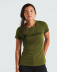 Specialized Women's Wordmark Short Sleeve T-Shirt - Olive Green