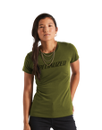 Specialized Women's Wordmark Short Sleeve T-Shirt - Olive Green