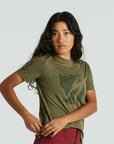 Specialized Women's Fjällräven Wool Short Sleeve Tee - Green