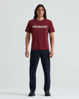 Specialized Men's Wordmark Short Sleeve T-Shirt - Garnet Red