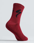 Specialized Cotton Tall Logo Socks - Maroon