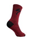 Specialized Merino Midweight Tall Logo Socks - Maroon