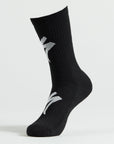 Specialized Techno MTB Tall Logo Socks - Black/White