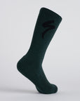 Specialized Merino Midweight Tall Logo Socks - Dark Moss Green