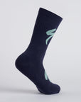 Specialized Techno MTB Tall Logo Socks - Dark Navy/White Sage