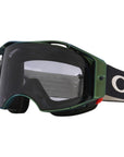 Oakley Airbrake MTB Black Green Colourshift Goggles With Light Grey Lens