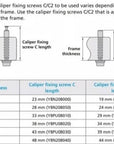 Shimano Ultegra BR-R8170 Caliper Fixing Bolt C2 Rear 25mm
