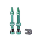CushCore Tubeless Valves (pair) Turquoise - 44mm