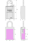 Abus Keygarage 797 Shackle 36mm ID 4 Digit Code