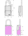 Abus Keygarage 737 Mini Shackle 33mm ID 4 Digit Code