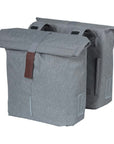 Basil City Double Bag 28-32L - Grey Melee