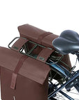 Basil City Bicycle Double Pannier Bag 28-32L - Roasted Brown