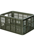 Basil Bicycle Crate Small 17.5L - Moss Green