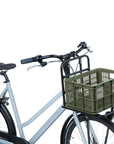Basil Bicycle Crate Small 17.5L - Moss Green