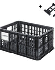 Basil Bicycle Crate Mik 2.0 Small Recycled Lockable 17.5L - Black