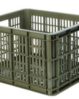 Basil Bicycle Crate Medium Recycled 29.5L - Moss Green