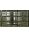 Basil Bicycle Crate Mik 2.0 Large Recycled 40L - Moss Green