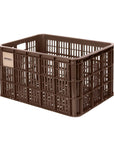 Basil Bicycle Crate Large Recycled Synthetic 40L - Brown