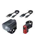 BBB Cycling BLS-144 Winder Stud 33 Combo+ Salute Rear Light Set - Black