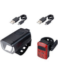 BBB Cycling BLS-230 Stud 50 Front Light BLS-236 Slide Rear Light Set - Black