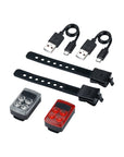 BBB Cycling BLS-237 Slide Rechargeable Front & Rear Combo LED Light Set