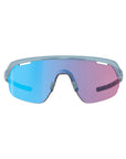 BBB Cycling ARC Matt Trans Sports Glasses Flux Blue MLC Lens + Extra Clear Lens - Ice Blue