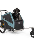Burley Bark Ranger XL Pet Trailer - Black/Turquoise Matt