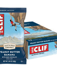 Clif Energy Bars Snack 12 Pack - Peanut Butter Banana With Dark Chocolate