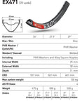 DT Swiss Rim EX471 29 32H 25 Wide