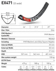 DT Swiss Rim EX471 27.5 32H 25 Wide