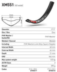 DT Swiss Rim XM551 27.5 28H 40 Wide