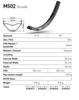 DT Swiss Rim M502 29 28H 30 Wide