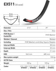 DT Swiss Rim EX511 29 32H 30 Wide