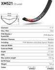 DT Swiss Rim XM521 27.5 28H 35 Wide