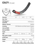 DT Swiss Rim EX471 26 28h 25 Wide