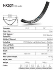 DT Swiss Rim HX531 27.5 30 Wide 32H