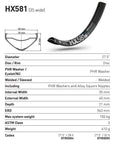 DT Swiss Rim HX581 27.5 35 Wide 32H
