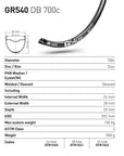DT Swiss Rim G540 DB 32h 700c/29 - Black