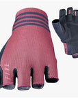 FIVE RC2 Half Finger Gloves - Burgundy