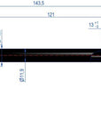 DT Swiss RWS 12 100 121mm Long 12x1.5 Plugin Thru Axle
