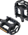 QBP MTB Plastic Pedals 9/16 Ball Bearing - Black
