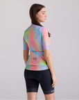 Santini Bianchi Pop Slim Fit Short Sleeve Jersey - Rainbow