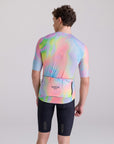 Santini Bianchi Pop Slim Fit Short Sleeve Jersey - Rainbow