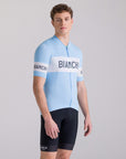 Santini Bianchi Retro Classic Fit Short Sleeve Jersey - Light Blue