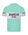 Santini Bianchi Milano Retro Polo Short Sleeve T-Shirt - Celeste