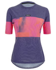 Santini Forza Indoor Training Tech Women's Short Sleeve T-Shirt - Orange Purple