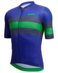 Santini Eco Sleek Bengal 3S Men's Short Sleeve Summer Jersey - Nautica Blue